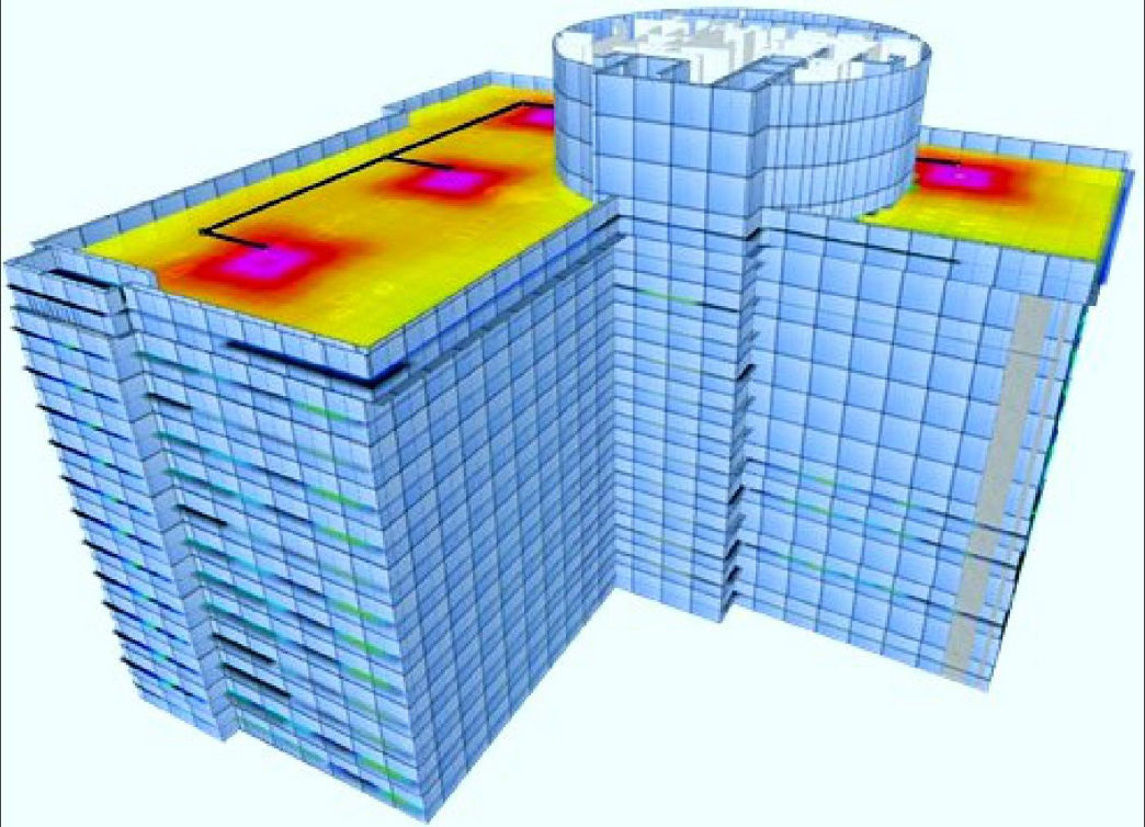 3D Heat Map of Installed DAS in a High Rise Building